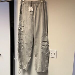 Womens Gray Cargo Pants